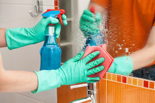 Professional office cleaning in Putney reception area