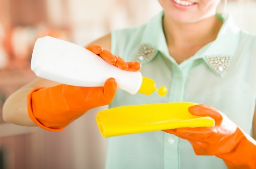 Local recycling and waste separation for carpet cleaning materials